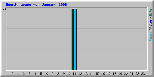 Hourly usage for January 2008