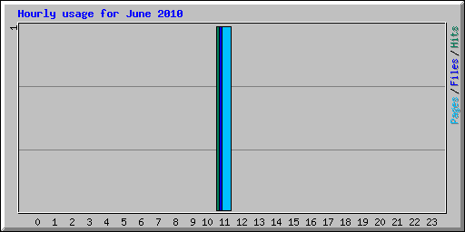 Hourly usage for June 2010